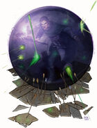A shadow adept using his shield of shadows.