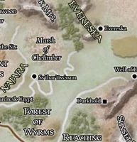Map of the Backlands circa 1479 DR.
