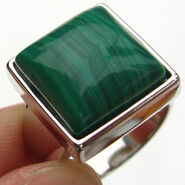 Large malachite ring