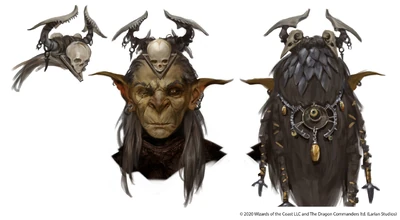 Concept art of High Priestess Gut for Baldur's Gate III, by Konstantin Porubov