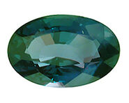 Faceted alexandrite gem.