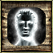 The symbol of the invisibility spell from Icewind Dale II.