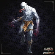 A depiction of a ghoul from Warriors of Waterdeep.