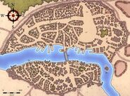 Map of Silverymoon, circa 1372 DR. Note the major expansion of Southbank.