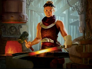 An ingenious smithy artificer, as depicted in Adventures in the Forgotten Realms.