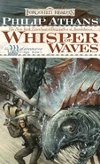 Ran Ai Yu and Ivar Devorast fighting off the giant demonic fish in Innarlith harbor from the deck of Jié Zuò, on the cover of Whisper of Waves.