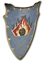 Flaming fist shield