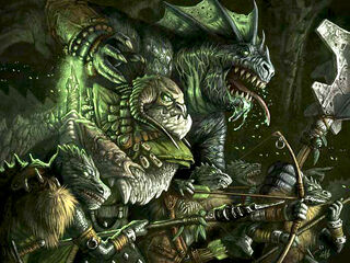 A group of reptiles including lizardfolk.