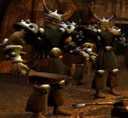 A group of hobgoblin bandits, as depicted in Baldur's Gate.