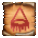 The symbol of cone of cold from Baldur's Gate II: Shadows of Amn.