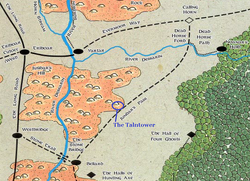 Map showing a route to Noanar's Hold. Click to enlarge.