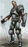 Rannek in heavy armor.