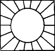 The sun holy symbol of Amaterasu.