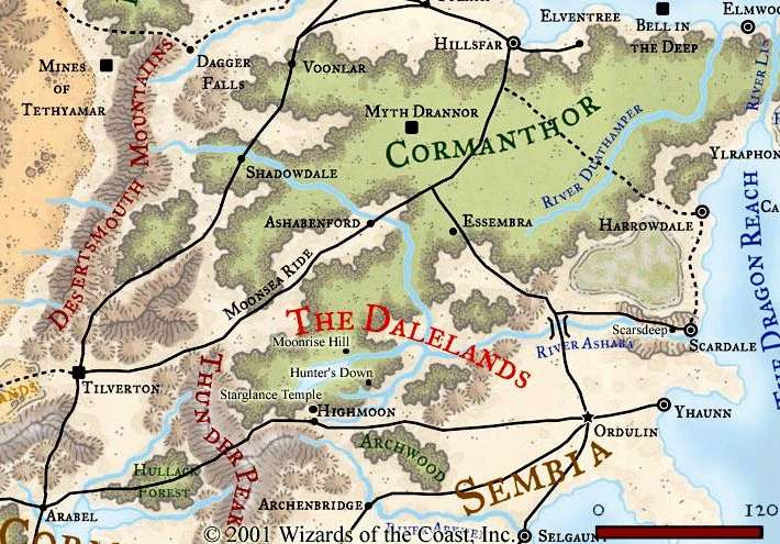 Forgotten Realms Dalelands Map Dalelands | Forgotten Realms Wiki | Fandom