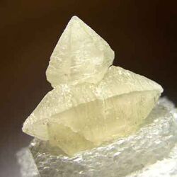 White witherite crystal