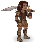 Jaheira's depiction in Idle Champions of the Forgotten Realms.