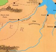 2e map showing Firetrees and the Black Ash Plain