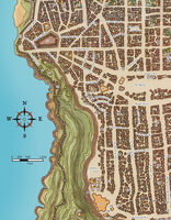 Map of the northern portion of the Castle Ward circa 1372 DR.