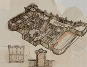 Tantal estate interior, concept art by Vance Kovacs.