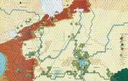 A map of Damara at the time of the Bloodstone Wars.