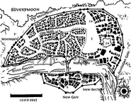 Map of Silverymoon, circa 1366 DR.