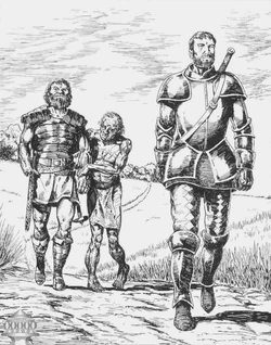 The members of : Tyr, supporting , follows behind .