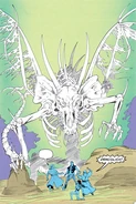 An illusion of a dracolich in the Advanced Dungeons & Dragons comic.