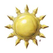 Holy symbol of Amaunator from Forgotten Realms Campaign Guide.