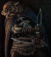 A werebear ambusher from AD&D Trading Cards.