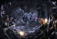Adventurers vs the drow of the Underdark from Dungeons & Dragons Online.