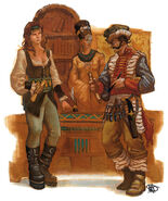 A Chondathan, Mulan and Rashemi in negotiation.