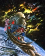 "Last Descent": Cover art by Jennell Jaquays.