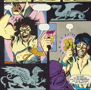 PolymorphAnyObject-Comic.png (2.63 MB) Priam Agrivar lunges at Sandusk with a cleaver. but the leprechaun transforms it into a set of flowers using polymorph any object