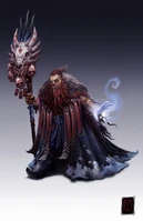 A relentless half-orc wizard.