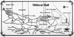 The map of Mithral Hall featured in the Siege of Darkness novel.