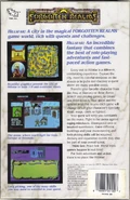 Back cover of DOS version.