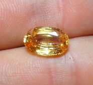 Yellow Sapphire is also popular, usually treated with Beryllium, this one here is completely natural. photo donated by http://www.pailingemstones.com