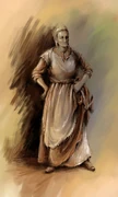 A peasant, concept art by Vera Milosavich.