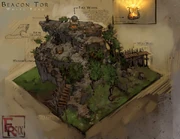Beacon Tor exterior, concept art by Vance Kovacs.