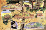 A comprehensive map of places to visit in the Beastlands.
