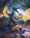 A depiction of a blue dragon from Adventures in the Forgotten Realms