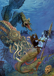 Mermaid and aquatic foes DM250