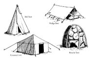 Various tent styles.