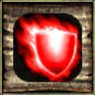 Fire shield symbol from Icewind Dale II.