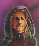 A portrait of Jander Sunstar from AD&D Trading Cards.