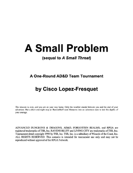 A Small Problem