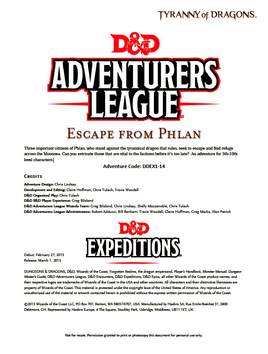 Escape from Phlan