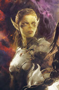 Lae'zel on the cover of Baldur's Gate III soundtrack.