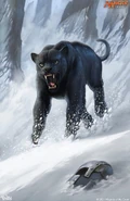 A depiction of Guenhwyvar from Adventures in the Forgotten Realms.