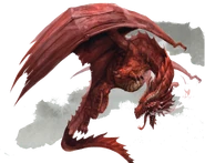 An adult red dragon.